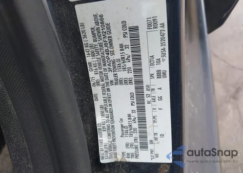 2015 Ford Fiesta Se z USA, uszkodzony, nr VIN 3FADP4BJ6FM210866